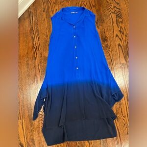 Women’s Foundae silk dip dyed blue dress size 8